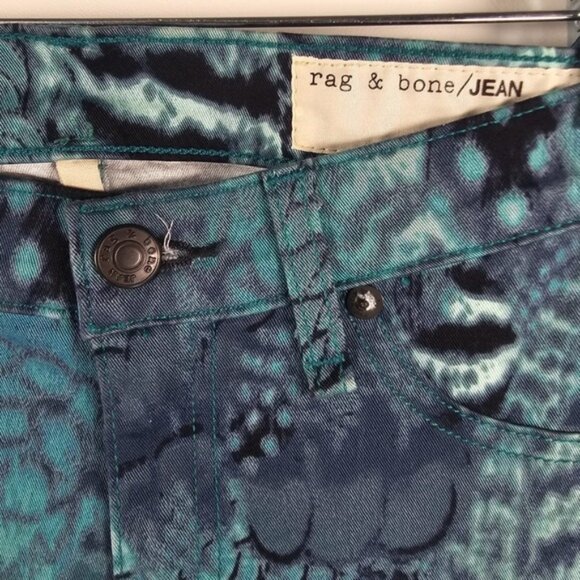 NWT rag & bone/JEAN Peacock‎ Feather Skinny Legging COTTON/ROICA W1503O026 Sz 26 - Picture 7 of 14